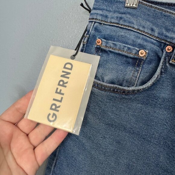 GRLFRND super high rise stretch slim piper jeans size 28 - Picture 4 of 9